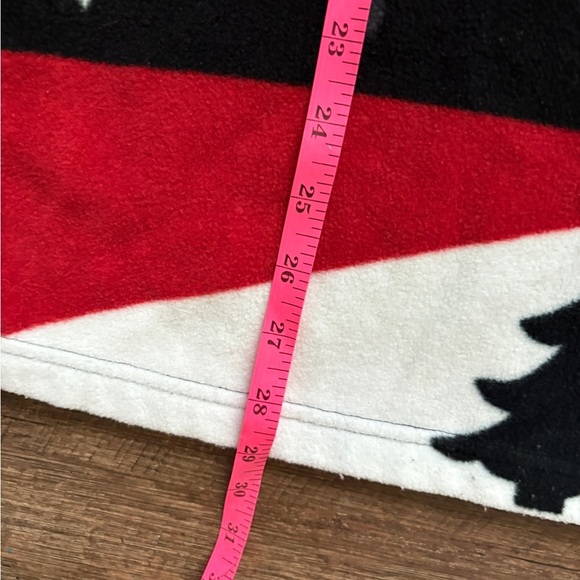 CAPACITY vintage 90s fleece holiday button down shirt jacket winter oversized S - Picture 10 of 12